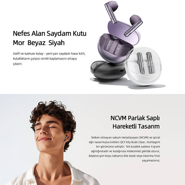 QCY AilyBuds Clear Bluetooth Kulaklık - 5
