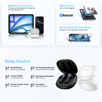 QCY AilyBuds E10 TWS Kulak İçi Bluetooth Kulaklık - 17