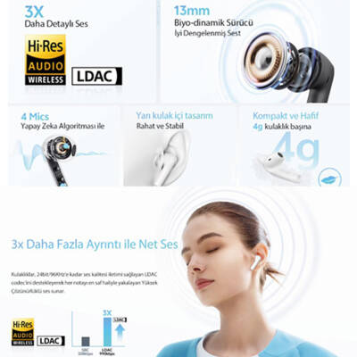 QCY AilyBuds E10 TWS Kulak İçi Bluetooth Kulaklık - 10