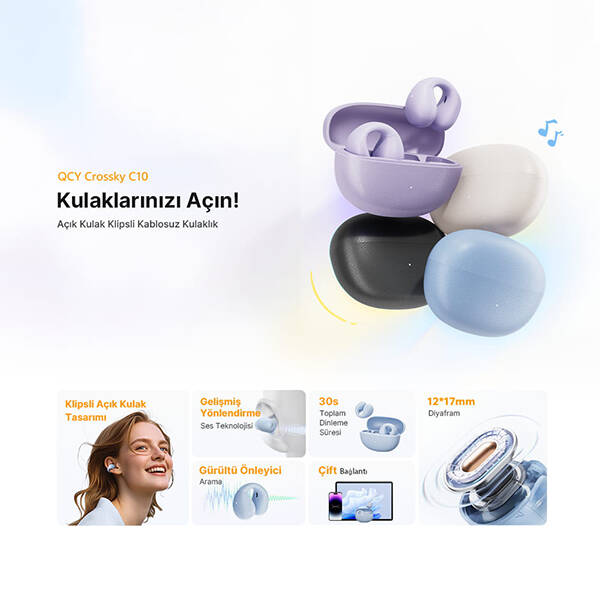 QCY C10 Crossky Bluetooth Kulaklık - 14
