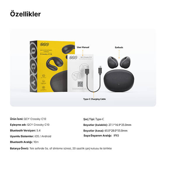 QCY C10 Crossky Bluetooth Kulaklık - 20