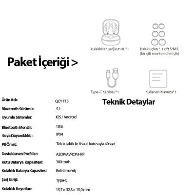 QCY T13 ANC Bluetooth Kulaklık - 6