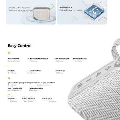 QCY SP2 RGB Bluetooth Hoparlör - 6